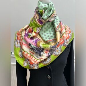 JOHNNY WAS preloved silk scarf (worn few times)
